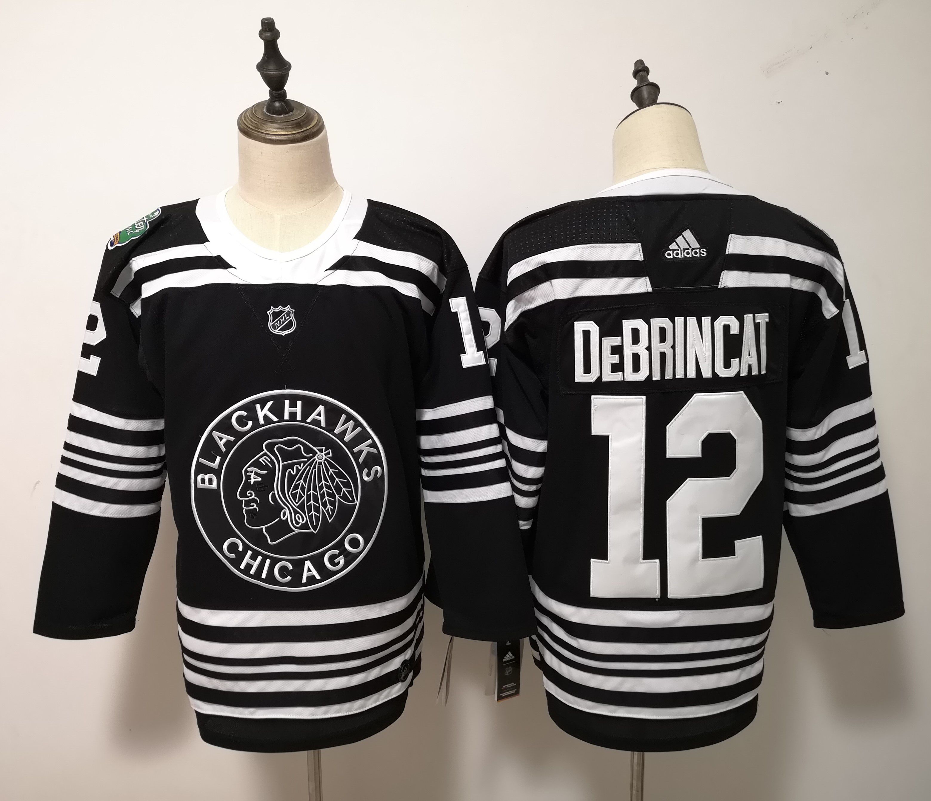 Men Chicago Blackhawks #12 Debrincat Black Adidas Authentic Winter Classic NHL Jersey->chicago blackhawks->NHL Jersey